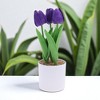 Unique Bargains Artificial Plants Tulip Plastic 3.15"x3.15"x9.84" 1 Pcs - 2 of 4
