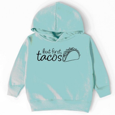 The Juniper Shop But First, Tacos Outline Toddler Hoodie