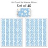 Big Dot of Happiness Blue Daisy Flowers - Mini Candy Bar Wrapper Stickers - Floral Party Small Favors - 40 Count - 3 of 4