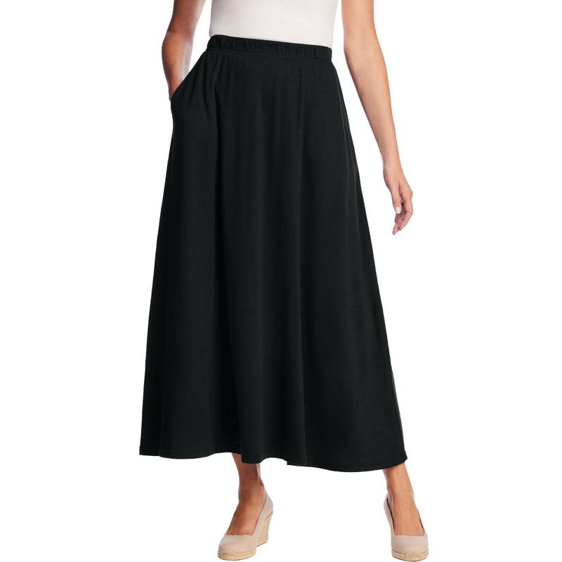 Woman Within Women's Plus Size 7-Day Maxi Skirt, 1 of 2