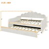 NicBex Full Size Upholstery Daybed Frame with Shall Shaped Backrest and Trundle for Bedroom,Living Room,Apartment - 3 of 4