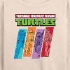 Women's - Teenage Mutant Ninja Turtles - Color Stripes Lightweight French Terry Wide Neck Long Sleeve Shirt - 2 of 4