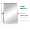 Spassway Bathroom Vanity Mirrors Black/Gold/Silver Rectangular Wall Mounted Beveled Glass Modern Decorative Mirror for Bathroom Bedroom Living Room - 3 of 4
