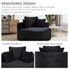 KWPZQEB 55.9¡± Oversized Round Sofa, Round Chaise Lounge Chair with 3 Pillows, Cloud Couch with Deep Seat, Upholstered Sofa Bed for Reading, Apartment - 3 of 4