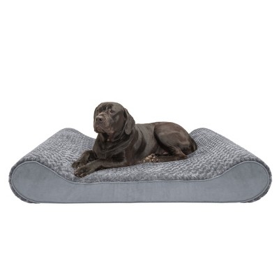 Furhaven Ultra Plush & Suede Luxe Lounger Memory Top Dog Bed - Giant ...