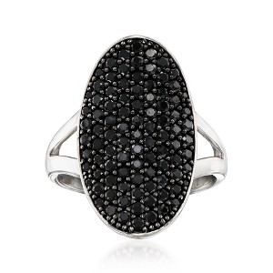 Ross-Simons 1.70 ct. t.w. Pave Black Spinel Ring in Sterling Silver - 1 of 4