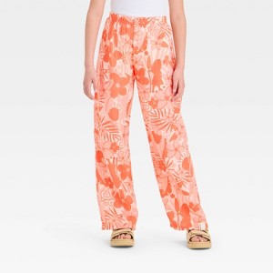Girls' Moana Gauze Cabana Pants - Cream - 1 of 3