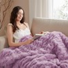 FIONECA Ruched Fur Throw 50x60" - 3 of 4