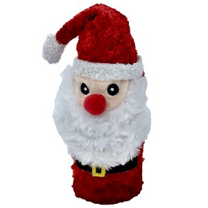 Pet Lou Christmas Squeaky Santa Bottle Dog Toy - 8" - 1 of 1