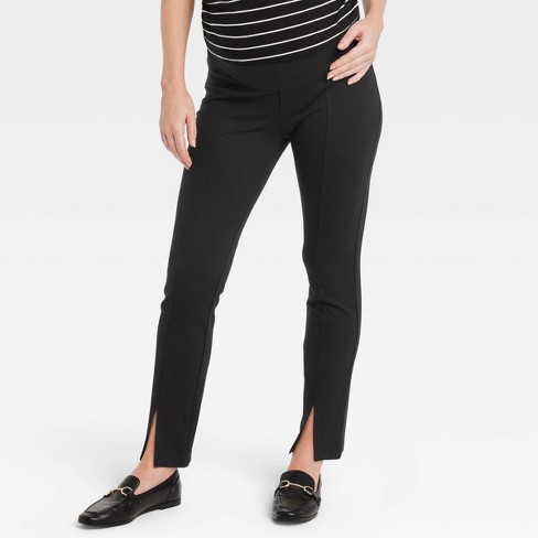 Under Belly Split Front Ponte Maternity Pants - Isabel Maternity By Ingrid  & Isabel™ Black : Target