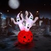 Angel Sar 5.9ft Halloween Inflatable Pumpkin Ghost with LED Lights, Scary Blow Up Yard Decoration for Outdoor Lawn, Garden, Party - 2 of 4