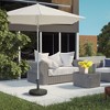 Outsunny 18" Patio Umbrella Base, 40 lbs. Heavy Duty Concrete Umbrella Stand with Metal Umbrella Holder for Outdoor, Lawn, Deck, Poolside, Bronze - 3 of 4