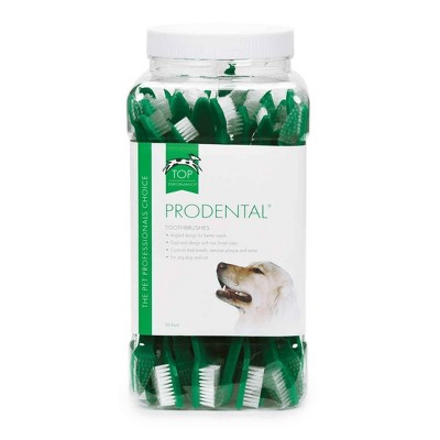 Top Performance ProDental Dual-End Toothbrushes Convenient Toothbrushes for Cleaning Pets' Teeth, 50-Pack