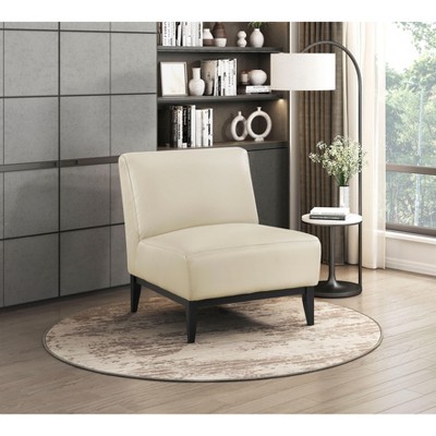 NicBex Luxury Leather Accent Chair, Modern Living Room Chair with Cushioned Seat & Back with Reinforced Solid Wood Frame