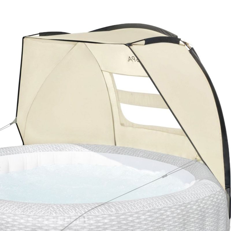 Bestway SaluSpa Sun Shade Canopy Bundled with St. Mortiz SaluSpa Inflatable Outdoor Hot Tub with 180 Soothing AirJets and Insulated Cover, 5 of 7