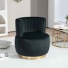 MAYEERTY 360 Swivel Barrel Chair, Fluffy Velvet, Living Room Office, Multi-Color - 2 of 4