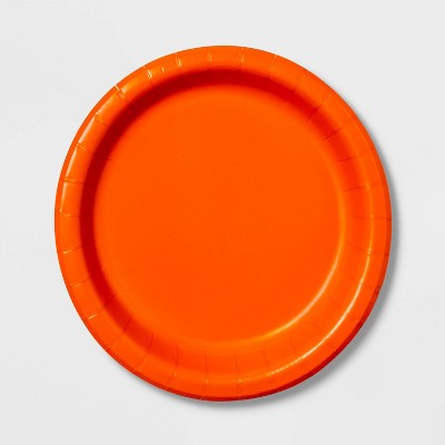 60ct Orange Disposable Halloween Dinner Plates - Hyde & EEK! Boutique™
