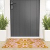 Sewzinski Boho Florals Yellow White Pink Looped Vinyl Welcome Mat - Society6 - 2 of 4