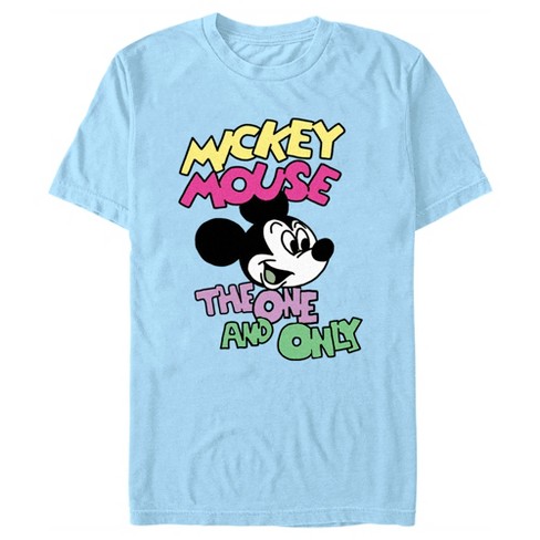 Men's Mickey & Friends Beach Ready Mickey Mouse T-shirt - Light Blue - X  Large : Target