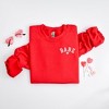 Simply Sage Market Women's Graphic Sweatshirt Embroidered Babe Heart Mini - 3 of 4