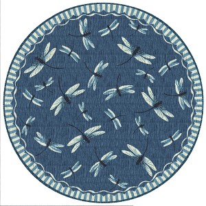 Liora Manne Carmel  Indoor/Outdoor Rug  Navy.. - 1 of 4