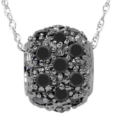 Pompeii3 1ct Diamond Pave Puff Slide Pendant 14K White Gold Necklace - image 1 of 3