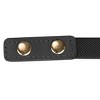 INSPIRE CHIC Women's Mirror Metal Gold Tone Plate Elastic Cinch Skinny Waist Belt - 2 of 4