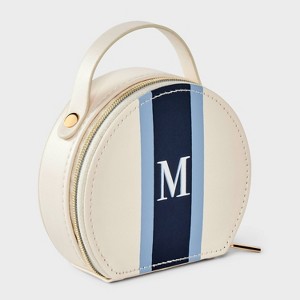 Faux Leather Initial Travel Jewelry Organizer - A New Day™ - 1 of 2