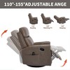 FONTOI Accent Chair, Classic Recliner Chair with Rocker and Swivel, Lazy Chair with Comfortable Arms and Back, Camel&Brown, 37.5"*41.6"*30.6" - 4 of 4