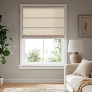 FONTOI Cordless Roman Blind Galen Matte Fabric Weighted Hem Energy Efficient for Room Darkening and Privacy - 1 of 4