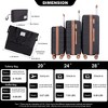 Gulches Gulches 5-Piece Durable Hard Case Luggage Set (20"/24"/28"/Travel Bag/Toiletry Bag) - Color Matching Black - 2 of 4