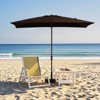 Hyleory 10FT Market Umbrella for All Seasons, 6 Iron Core Ribs, Size: 120" x 96" - 4 of 4