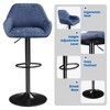Yaheetech 2pcs Upholstered Adjustable Height, Swivel Bar Stools Set - 4 of 4