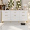 FUFU&GAGA 9 Drawer Large Modern Dresser Metal Handles with Metal Legs - 3 of 4