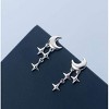 925 Sterling Silver Tiny Moon Star Earrings Studs for Women Teens Small Moon Studs Earrings Star Drop - 3 of 4