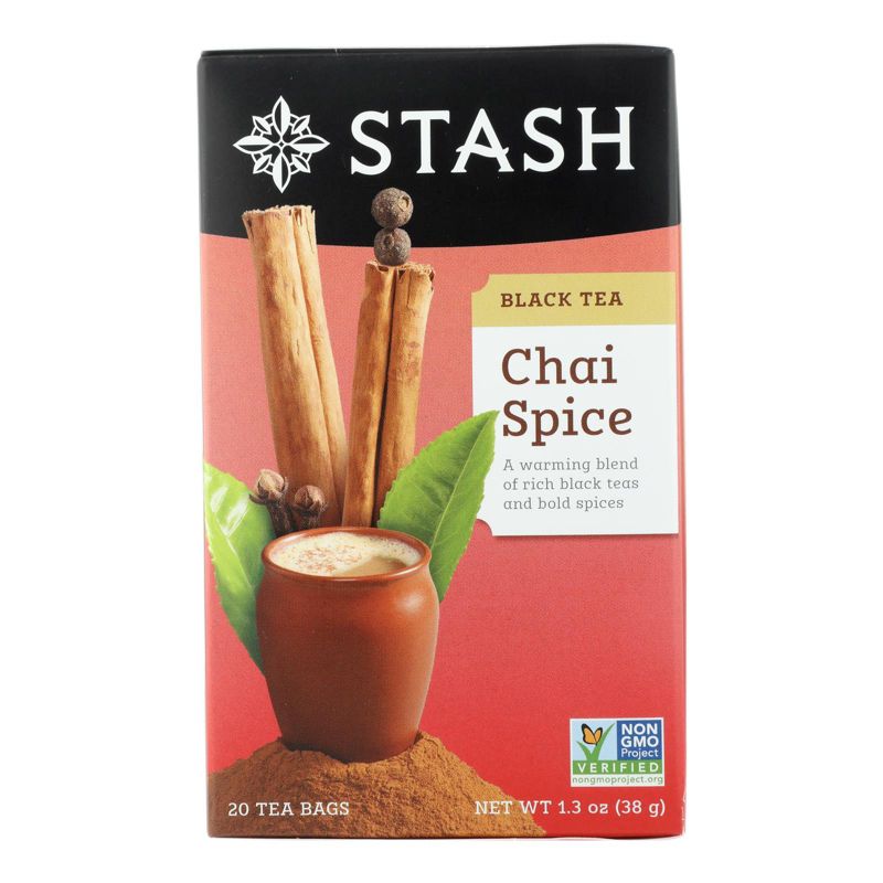 Stash Tea Chai Black Double Spice Tea - Case of 6/20 Bags, 2 of 6