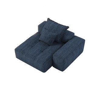Yukimo 71" Modern Oversized Modular Sectional Sofa - Sparkling Chenille Fabric, Tufted Design, No Assembly Required - 1 of 4