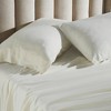 100% Cotton Linen Texture Vintage Wash Percale Pillowcases, Set of 2 by Blue Nile Mills - 2 of 4