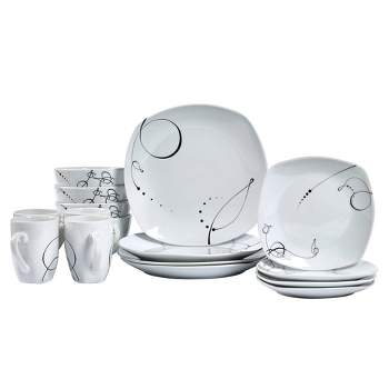 16pc Porcelain Pescara Dinnerware Set - Tabletops Gallery