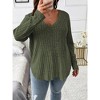 Womens Plus Size V Neck Long Sleeve Shirt Fall Fashion Tops Tunic Dressy Casual Sweater Clothes Cute Trendy Work Outfits 2025 - 2 of 4