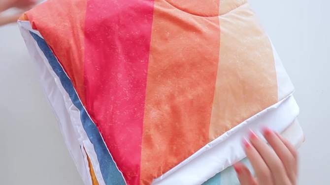  Retro Jumbo Daisy Schatzi Brown Comforter Set Orange/White - Deny Designs, 2 of 6, play video