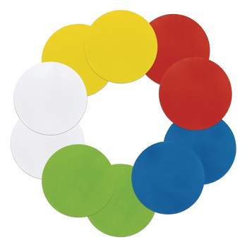 Pacon® Self-Stick Dry Erase Circles, 5 Assorted Colors, 10" Dia., 10 Count