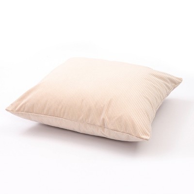 Cream Ribbed Textured Square Throw Pillow, 18" x 18", Polyester