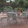 Flash Furniture Bellamy 31.5'' Silver Round Tempered Glass Metal Table - 2 of 4