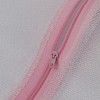 Unique Bargains Home Medium Mesh Laundry Nylon Laundry Bags 15.7" x 11.8" Pink White 3 Pcs - 2 of 3