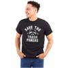 Men's Save Trash Pandas Funny Raccoon Pun Graphic T Shirt Brisco Brands - 3 of 4
