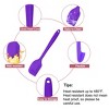 Unique Bargains Heat Resistant Non-scratch Non Stick Silicone Spatula 8.4" x 1.6" Purple 1 Pc - 3 of 4