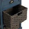 NicBex Rustic Decorative Storage Cabinet, Sideboard Buffet Cabinet with Storage 2 Drawers 4 Classic Rattan Basket for Kitchen, Living Room - 3 of 4