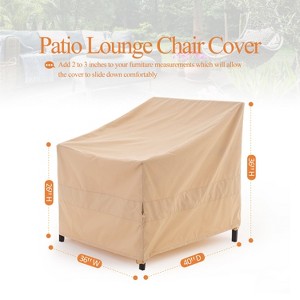 Waterproof Outdoor Patio Chair Covers - Beige - 2Packs - Dancing Garden Collection - 1 of 4