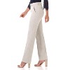 Rekucci Women's Smart Stretch Straight Leg Dress Pants with Zipper Closure – Office to Evening Wear - Dove Grey Heather, 14 - 2 of 4